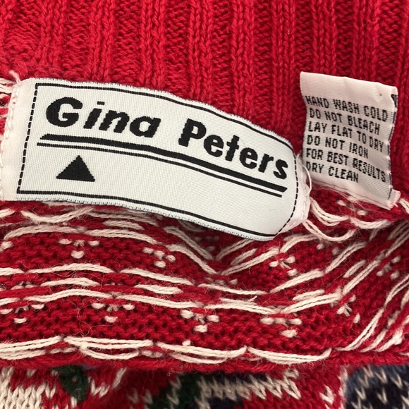 Gina Peters Vintage Christmas Sweater Size Medium - Picture 9 of 10